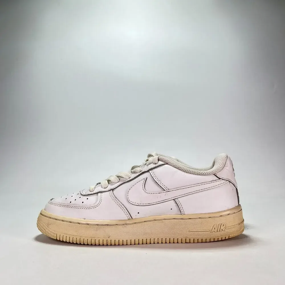 Nike Air Force 1 Low Triple White Leather Sneakers DH2920-111 Youth Size 5.5Y